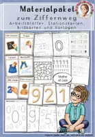Vorschau - Arbeitsblätter - Materialpaket zum Ziffernweg Mathe 1. Klasse - Deckblatt