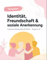 Vorschau - Arbeitsblätter - Tests Praktische Philosophie & Politik Klasse 5–10 – Identität, Freundschaft und Zusammenleben - Deckblatt