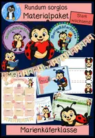 Vorschau - Arbeitsblätter - Marienkäfer Klassentier • Wachsendes Materialpaket zur Marienkäferklasse – Deko, Organisation & mehr - Deckblatt
