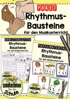 Vorschau - Unterrichtsreihen - Rhythmusbausteine Paket - Tafelmaterial und Arbeitsblätter - Deckblatt