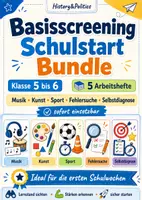 Vorschau - Arbeitsblätter - Basisscreening Schulstart Minibundle Klasse 5 bis 6 Musik Kunst Sport Fehlersuche und Selbstdiagnose - Deckblatt