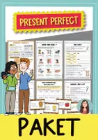 Vorschau - Arbeitsblätter - Present Perfect Englisch Paket – Arbeitsblätter & Übungen (Klasse 6-8) - Deckblatt