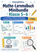 Vorschau - Arbeitsblätter - Mathe-Lernmalbuch Minibundle Klasse 5–6 - Deckblatt