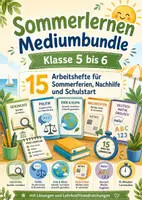 Vorschau - Arbeitsblätter - Sommerlernen Mediumbundle Klasse 5 bis 6 - Deckblatt