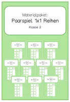 Vorschau - Spiele - Materialpaket Paarspiele 1x1 Reihen (Einmaleins Übungsspiele) - Deckblatt