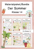 Vorschau - Arbeitsblätter - Materialpaket / Bundle: Der Sommer - Deckblatt