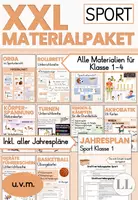 Vorschau - Stundenentwürfe - XXL Materialpaket - ALLE Materialien für Sport in der Grundschule - Deckblatt