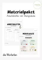 Vorschau - Arbeitsblätter - Materialpaket - die Wortarten - Deckblatt