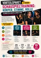 Vorschau - Unterrichtsreihen - Sparpaket Schauspieltraining: Körper, Stimme & Rolle · 3 Unterrichtsreihen · 9 Einheiten | Darstellendes Spiel Sek II (Klasse 11–13) - Deckblatt