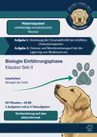 Vorschau - Klassenarbeiten - Materialpaket - Biologie EF Klausur komplett (mit Erwartungshorizont) – Zellbiologie: Enzymhemmung (Statine) & Biomembran/Osmose · 2 Aufgaben, 90 Min – NRW - Deckblatt