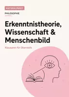 Vorschau - Arbeitsblätter - Philosophie-Klausuren Oberstufe: Erkenntnistheorie, Wissenschaft & Menschenbild - Deckblatt