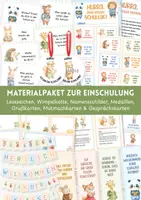 Vorschau - Mal- und Bastelvorlagen - Einschulung | Materialpaket – Lesezeichen, Wimpelkette, Namensschilder, Medaillen, Grußkarten, Mutmachkarten & Gesprächskarten | Schulanfang 1. Klasse - Deckblatt