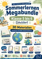 Vorschau - Arbeitsblätter - Sommerlernen Megabundle Klasse 5 bis 6 Schulstart - Deckblatt