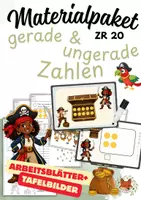 Vorschau - Arbeitsblätter - Materialpaket: gerade und ungerade Zahlen - Mathe 1 I Piraten - Deckblatt