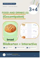 Vorschau - Fördermaterial/Inklusion - FOOD AND DRINKS - Gesamtpaket - Klasse 3 und 4 (Bildkarten + Interactive) - Deckblatt