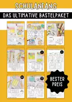 Vorschau - Mal- und Bastelvorlagen - Das ultimative Bastelpaket zum Schulanfang - 9 kreative Bastelideen - Deckblatt
