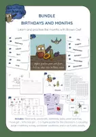 Vorschau - Mal- und Bastelvorlagen - Months of the Year - Bundle of games, activities & a rhyme - Deckblatt