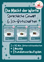 Vorschau - Stundenentwürfe - Die Macht der Worte – Sprachliche Gewalt & Ich-Botschaften | Materialpaket | Ethik Klasse 7–9 - Deckblatt