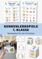 Vorschau - Arbeitsblätter - Kennenlernspiele 1. Klasse | Spielepaket Einschulung | Kennenlernen erste Klasse | erster Schultag Klasse 1 - Deckblatt