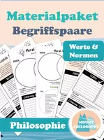 Vorschau - Arbeitsblätter - Materialpaket: Begriffspaare / Moral / Ethik / Rechte / Pflichten - Deckblatt