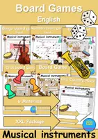 Vorschau - Arbeitsblätter - Materialpaket - Brettspiele / Board Games - Musikinstrumente / musical instruments - Englisch - Deckblatt