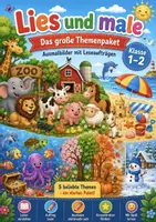 Vorschau - Arbeitsblätter - Verschiedene Themengebiete zum Lesen und malen Klasse 1-2 - Deckblatt