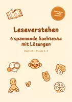 Vorschau - Stundenentwürfe - Leseverstehen Deutsch– 6 Sachtexte - Deckblatt