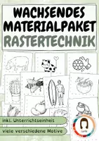 Vorschau - Stundenentwürfe - Wachsendes Materialpaket Rastertechnik - Zeichnen lernen - Deckblatt