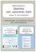 Vorschau - Stundenentwürfe - Materialpaket für Unterrichtsbesuch zum Gleichnis vom verlorenen Sohn - Deckblatt