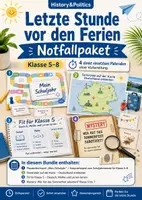 Vorschau - Spiele - Letzte Stunde vor den Ferien Notfallpaket Klasse 5 bis 8 Unterrichtsmaterial ohne Vorbereitung - Deckblatt