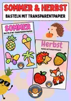 Vorschau - Mal- und Bastelvorlagen - Sommer & Herbst Fensterbilder: Basteln mit Transparentpapier (Ab Klasse 1) - Deckblatt