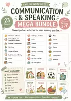 Vorschau - Arbeitsblätter - English Speaking & Communication Mega Bundle: 24 Themen für Klasse 5–7 – Über 300 Partner-Interviews & Speaking Worksheets - Deckblatt
