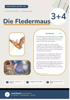 Vorschau - Stundenentwürfe - Materialpaket - Die Fledermaus - Klasse 3 und 4 - 3-fach differenzierter Lesetext (Stundenverlauf, Bildkarten, Aufgaben + Lösungen, uvm.) - Deckblatt