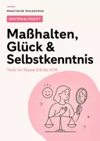 Vorschau - Arbeitsblätter - Praktische Philosophie Tests Sek I: Maßhalten, Glück & Selbstkenntnis – Materialpaket - Deckblatt