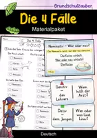 Vorschau - Arbeitsblätter - 4 Fälle Materialpaket | Nominativ, Genitiv, Dativ und Akkusativ - Deckblatt