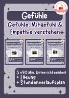 Vorschau - Stundenentwürfe - Gefühle, Mitgefühl & Empathie verstehen | Ethik Klasse 7–9 | Materialpaket - Deckblatt
