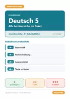 Vorschau - Arbeitsblätter - Deutsch 5 Realschule - Komplettpaket (alle Lernbereiche) - Deckblatt