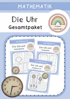 Vorschau - Arbeitsblätter - Die Uhr - Gesamtpaket (Uhrzeit und Zeitspannen) - Deckblatt