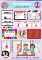 Vorschau - Arbeitsblätter - PRESENT CONTINUOUS – Learning Pack - Deckblatt