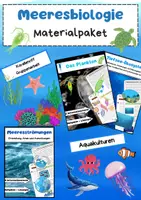 Vorschau - Arbeitsblätter - Meeresbiologie Materialpaket: Ozeane, Tiere und Ökosysteme - Deckblatt