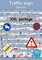 Vorschau - Mal- und Bastelvorlagen - Materialpaket - Verkehrsschilder / Verkehrszeichen / Traffic signs XXL ENGLISCH - Wortschatzpaket - Deckblatt