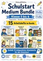 Vorschau - Arbeitsblätter - Schulstart Medium Bundle Klasse 5 bis 6 Organisation Routinen Selbstständigkeit - Deckblatt