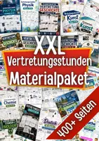 Vorschau - Stundenentwürfe - XXL Vertretungsstunden Materialpaket - 400+ Stunden Zeitersparnis - Deckblatt