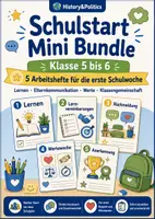 Vorschau - Arbeitsblätter - Schulstart Mini Bundle Klasse 5 bis 6 Arbeitshefte Lernen Elternkommunikation Werte und Klassengemeinschaft - Deckblatt
