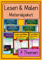 Vorschau - Stundenentwürfe - Lesen und Malen Materialpaket - Deckblatt