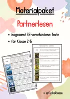 Vorschau - Arbeitsblätter - Materialpaket Partnerlesen (Kl. 2-6) - Deckblatt