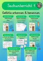 Vorschau - Arbeitsblätter - Materialpaket Gefühle erkennen und benennen Klasse 1/2 - Deckblatt