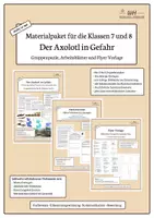 Vorschau - Unterrichtsreihen - Materialpaket | Axolotl und Naturschutz | Klasse 7/8 - Deckblatt
