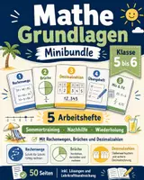 Vorschau - Arbeitsblätter - Mathe Grundlagen Minibundle Klasse 5 bis 6 - Deckblatt