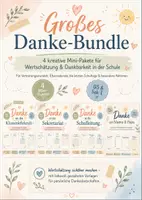 Vorschau - Arbeitsblätter - Großes Danke-Bundle – Wertschätzende Briefe, Komplimentekarten & kreative Dankeschön-Ideen für Klassenlehrkraft, Sekretariat, Schulleitung und Eltern | GS & Sek I - Deckblatt